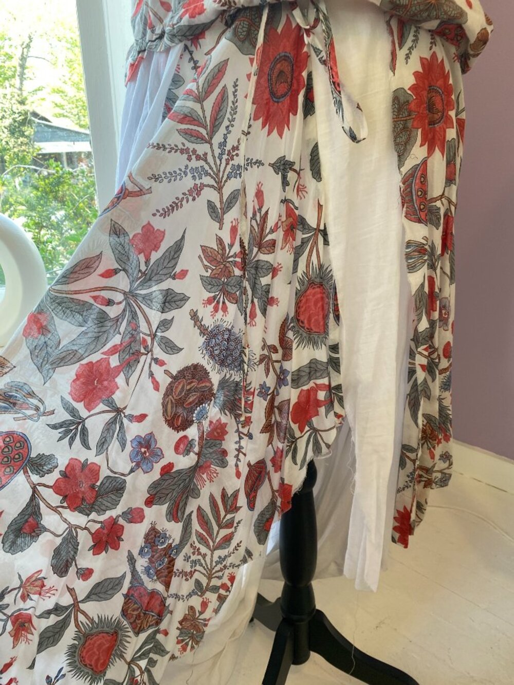 Vivienne Westwood Anglomania Blouse & Skirt Set in Botanical Poppy Print - Picture 5 of 13